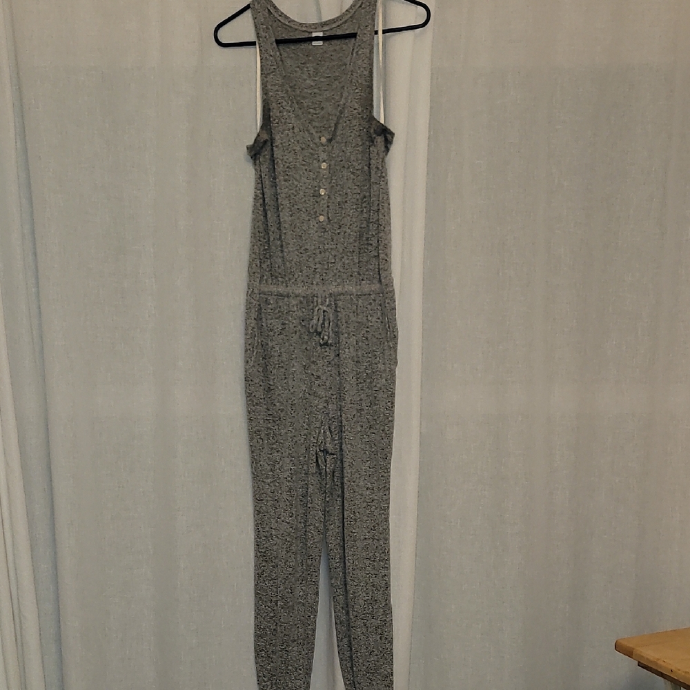 Old Navy Charcoal Sleeveless Jumpsuit
